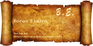 Boros Elmira névjegykártya